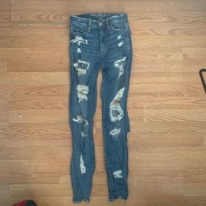 American Eagle Ripped High Rise Jeans